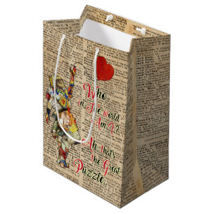 Bolsa De Regalo Mediana Alicia en bolso de encargo del regalo de la cita