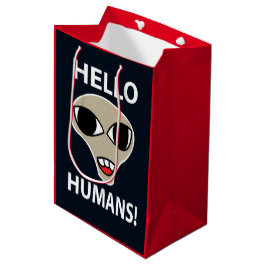 Bolsa De Regalo Mediana Alien Hello Humans Funny Alien
