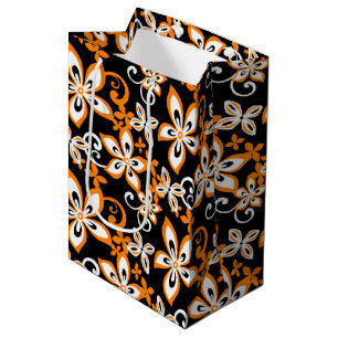 BOLSA DE REGALO MEDIANA ALOHA HAWAII (NEGRO/NARANJA)