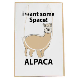 Bolsa De Regalo Mediana Alpaca quiero algo de espacio divertida Alpaca