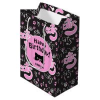 Amantes del gato: cumpleaños personalizado rosa y
