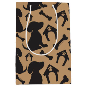 Bolsa De Regalo Mediana Amantes del perro; mascotas; perros; garras; tazas