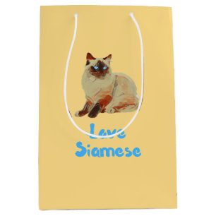 Bolsa De Regalo Mediana Amar los gatos siameses