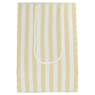 Bolsa De Regalo Mediana Amarillo Alegre Raya Blanca Todo Ocasión Arte
