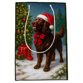 Bolsa De Regalo Mediana American Water Spaniel Holiday 