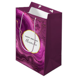 Bolsa De Regalo Mediana Ametismo Púrpura Y Amortización Del Oro Abundantes