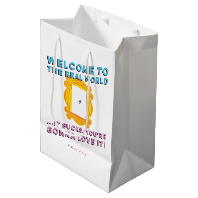 Bolsa De Regalo Mediana AMIGOS™ | Bienvenidos al mundo real - Peephole (Angulo Anverso)