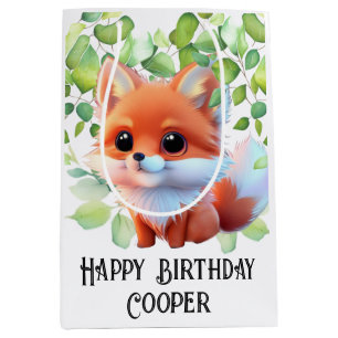Bolsa De Regalo Mediana Amigos del bosque de animales de bosque dibujando
