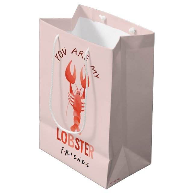 Bolsa De Regalo Mediana AMIGOS™ | Eres Mi Gráfica De Acuarela De Lobster (Angulo Anverso)