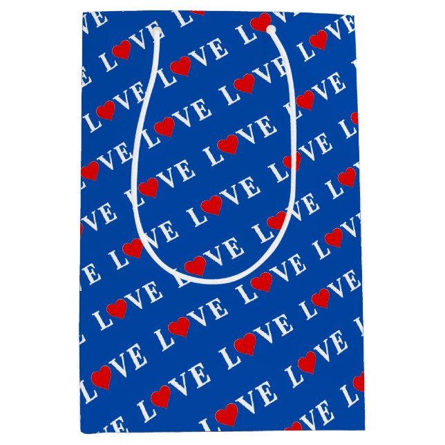 Bolsa De Regalo Mediana Amor azul de la marina (Anverso)