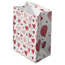 Bolsa De Regalo Mediana Amor en acuarela - Patrón caprichoso