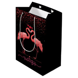 Bolsa De Regalo Mediana Amor Flamingo Rosa - Valentín