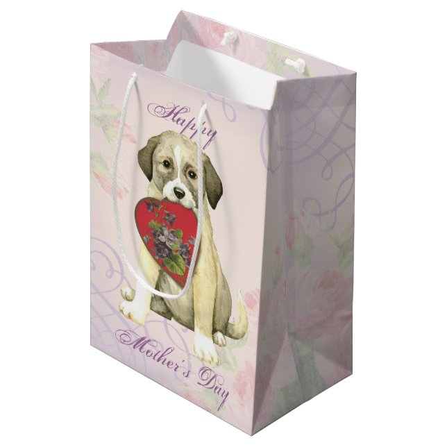 Bolsa De Regalo Mediana Anatolian Shepherd Dog Heart Mom (Angulo Anverso)