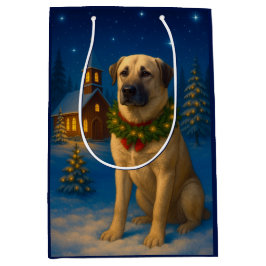 Bolsa De Regalo Mediana Anatolian Shepherd Dog Holiday 