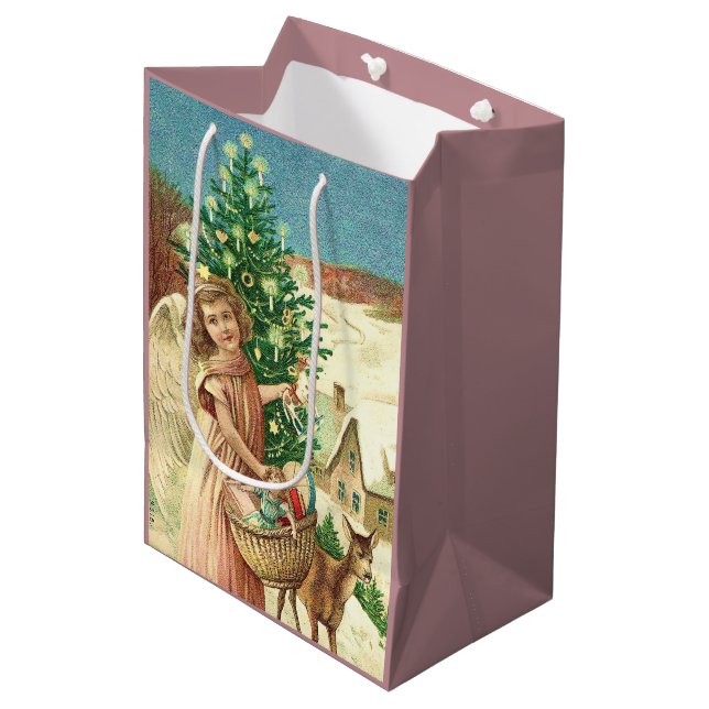 Bolsa De Regalo Mediana Angel bringing Christmas gifts and presents (Angulo Anverso)