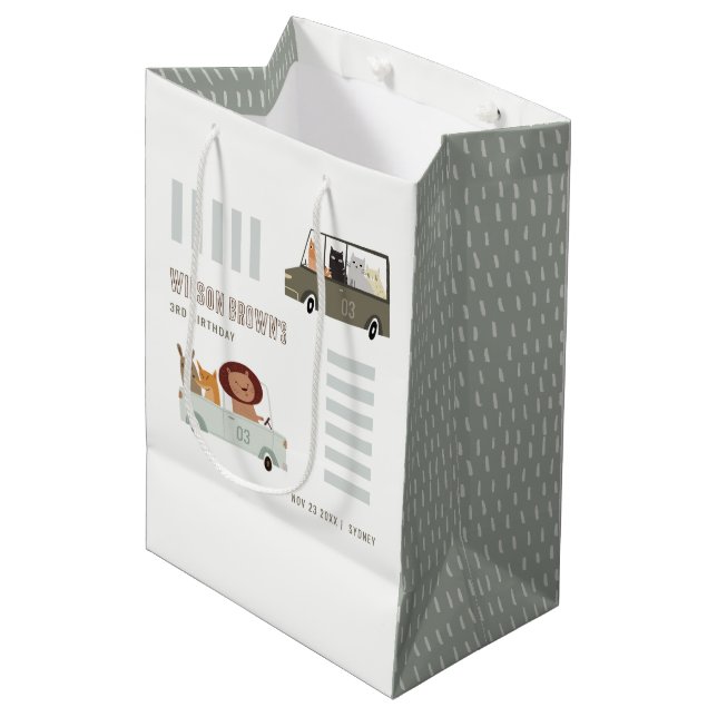 Bolsa De Regalo Mediana Animales aburridos en la ciudad de los autos (Angulo Anverso)