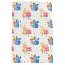 Bolsa De Regalo Mediana Animales De Cumpleaños De Cuta