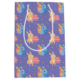 Bolsa De Regalo Mediana Animales De Cumpleaños De Cuta