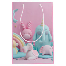 Animales somnolientos en rosa