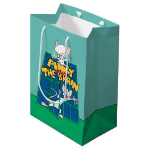 Bolsa De Regalo Mediana Animaniacs Pinky y el gráfico de la jaula del ce