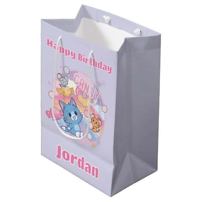 Bolsa De Regalo Mediana Anime Tom y Jerry Candy Fiesta (Angulo Anverso)