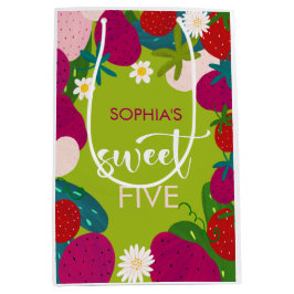 Bolsa De Regalo Mediana Aniversario de la fresa dulce