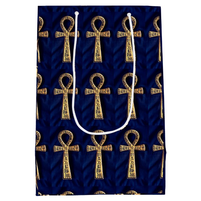 Bolsa De Regalo Mediana Ankh con los jeroglíficos egipcios (Reverso)