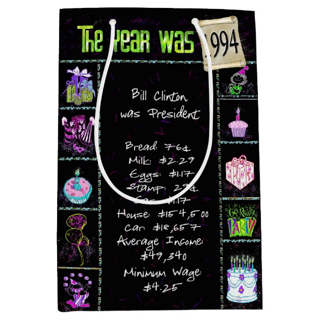 Bolsa De Regalo Mediana Año De Nacimiento 1994 Divertida Trivia Sobre Negr (Anverso)