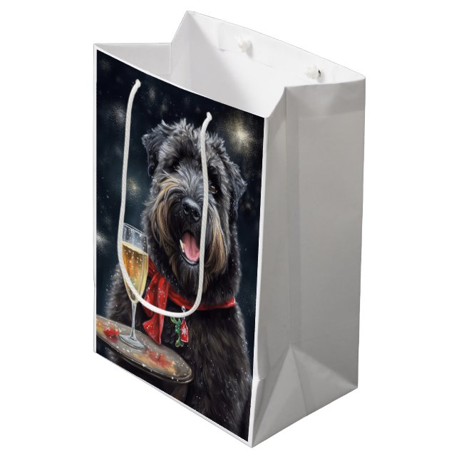 Bolsa De Regalo Mediana Año Nuevo Bouvier des Flandres (Angulo Anverso)