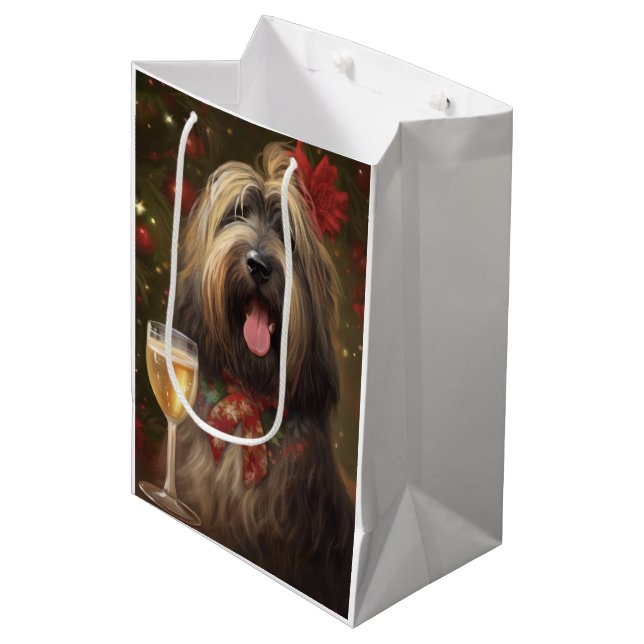 Bolsa De Regalo Mediana Año Nuevo Briard (Angulo Anverso)