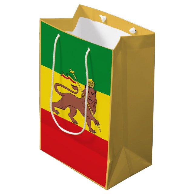 Bolsa De Regalo Mediana Antigua bandera etíope (Angulo Anverso)