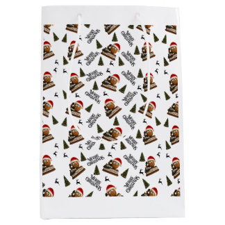 Bolsa De Regalo Mediana Antique Nut Christmas Wrapping Paper