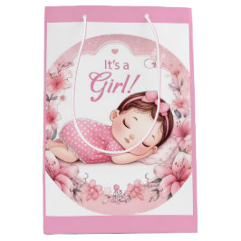 Bolsa De Regalo Mediana Anuncio de Bebé Niña Linda