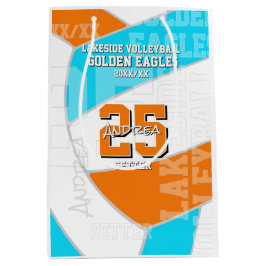 Bolsa De Regalo Mediana ANY team colors volleyball athlete name