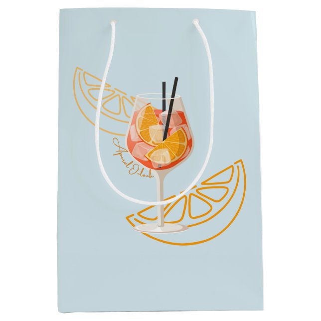 Bolsa De Regalo Mediana Aperol O'Clock (Anverso)