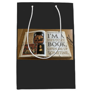 Bolsa De Regalo Mediana Apertura del libro de historia 