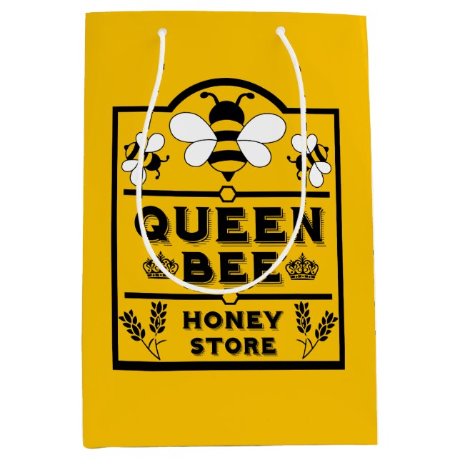 Bolsa De Regalo Mediana Apiary Honey Queen Bee (Anverso)