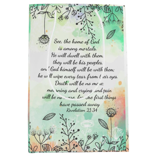 Bolsa De Regalo Mediana Apocalipsis 21:34 (Anverso)