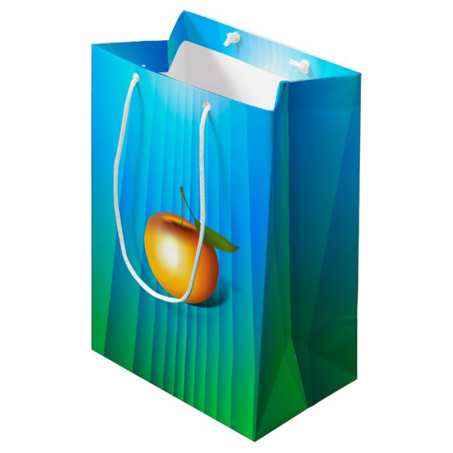 Bolsa De Regalo Mediana Apple 3-d (Angulo Anverso)