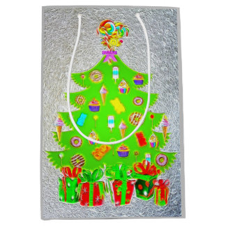Bolsa De Regalo Mediana Árbol de caramelos navidades
