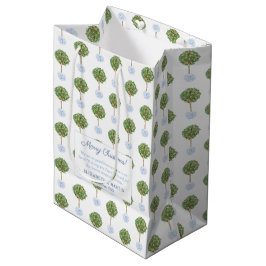 Bolsa De Regalo Mediana Árbol de Naranjas de Citrus de color de Agua Feliz