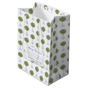 Bolsa De Regalo Mediana Árbol de Naranjas de Citrus de color de Agua Feliz