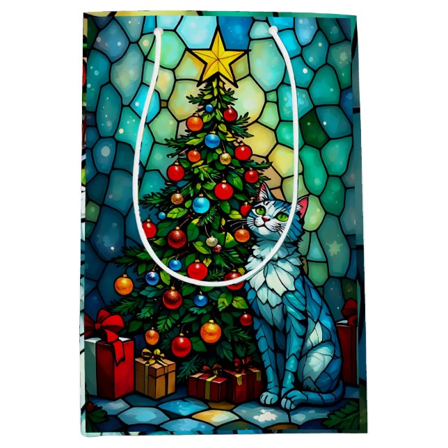 Bolsa De Regalo Mediana Árbol de Navidad (Anverso)