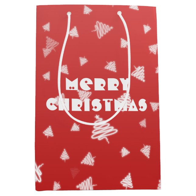 Bolsa De Regalo Mediana Árbol de Navidad (Anverso)