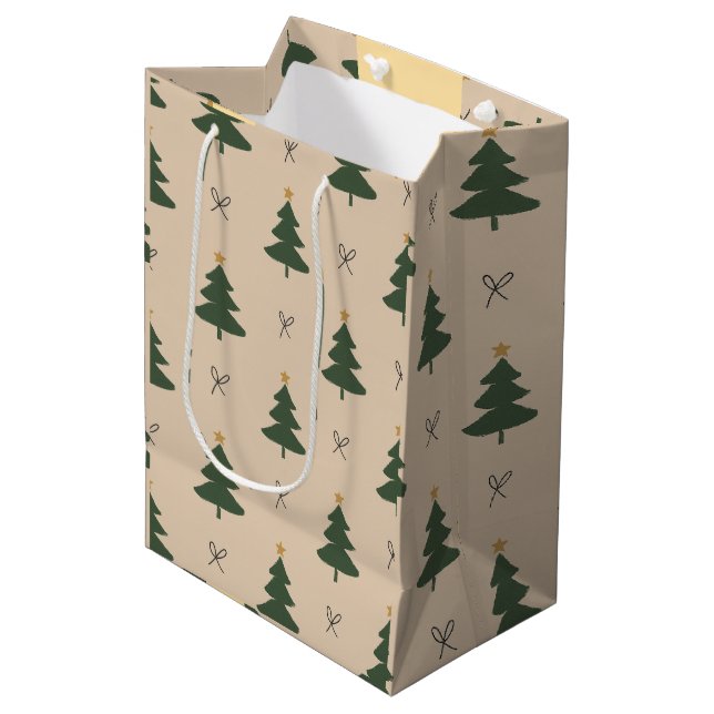 Bolsa De Regalo Mediana árbol de Navidad (Angulo Anverso)