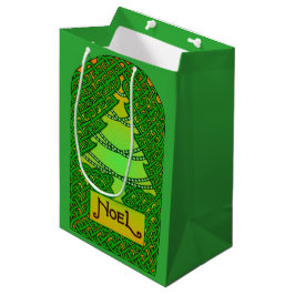 Bolsa De Regalo Mediana Árbol de Navidad Celta