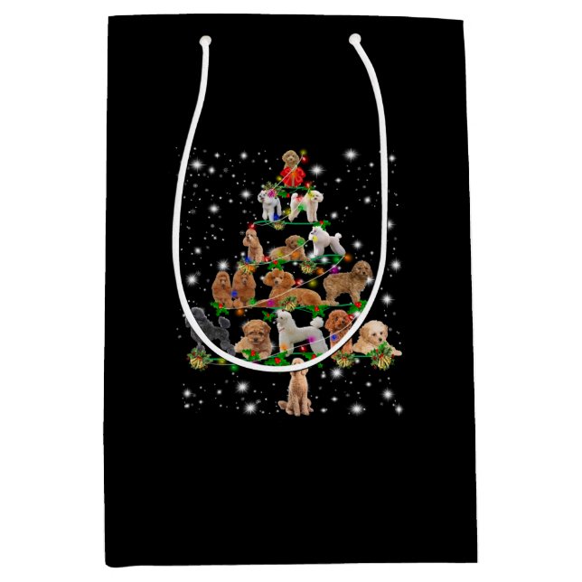 Bolsa De Regalo Mediana Árbol de Navidad de canapé cubierto por linterna (Anverso)