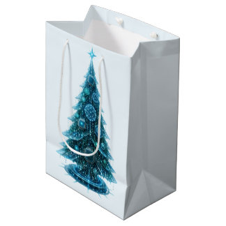 Bolsa De Regalo Mediana Árbol de Navidad de Tecnología