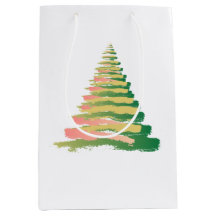 Árbol de Navidad Minimalista con Pinceladas