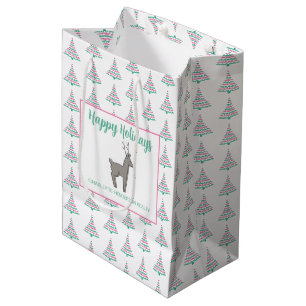 Bolsa De Regalo Mediana Árbol de Navidad personalizado Felices Fiestas